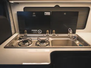 VW T6 campervan conversion by Custom Built Campervans Sheffield - professional van conversion showing interior and exterior craftsmanship