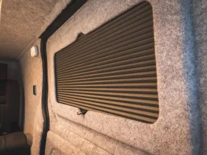 VW T6 campervan conversion by Custom Built Campervans Sheffield - professional van conversion showing interior and exterior craftsmanship