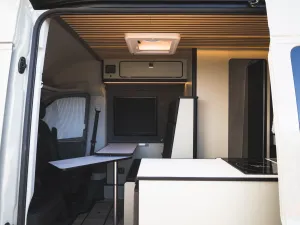 Peugeot Boxer motorhome conversion by Custom Built Campervans Sheffield - professional van conversion showing interior and exterior craftsmanship