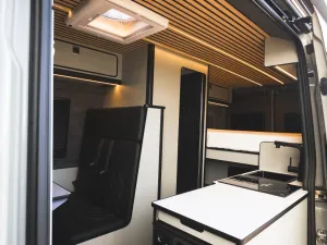 Peugeot Boxer motorhome conversion by Custom Built Campervans Sheffield - professional van conversion showing interior and exterior craftsmanship