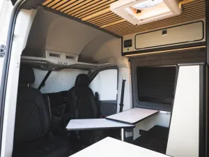 Peugeot Boxer motorhome conversion by Custom Built Campervans Sheffield - professional van conversion showing interior and exterior craftsmanship