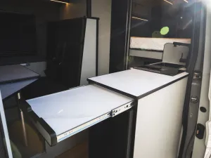Peugeot Boxer motorhome conversion by Custom Built Campervans Sheffield - professional van conversion showing interior and exterior craftsmanship