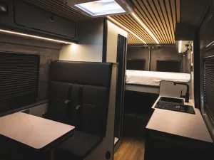 Peugeot Boxer motorhome conversion by Custom Built Campervans Sheffield - professional van conversion showing interior and exterior craftsmanship