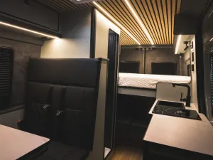 Peugeot Boxer motorhome conversion by Custom Built Campervans Sheffield - professional van conversion showing interior and exterior craftsmanship