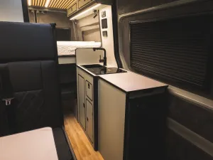 Peugeot Boxer motorhome conversion by Custom Built Campervans Sheffield - professional van conversion showing interior and exterior craftsmanship