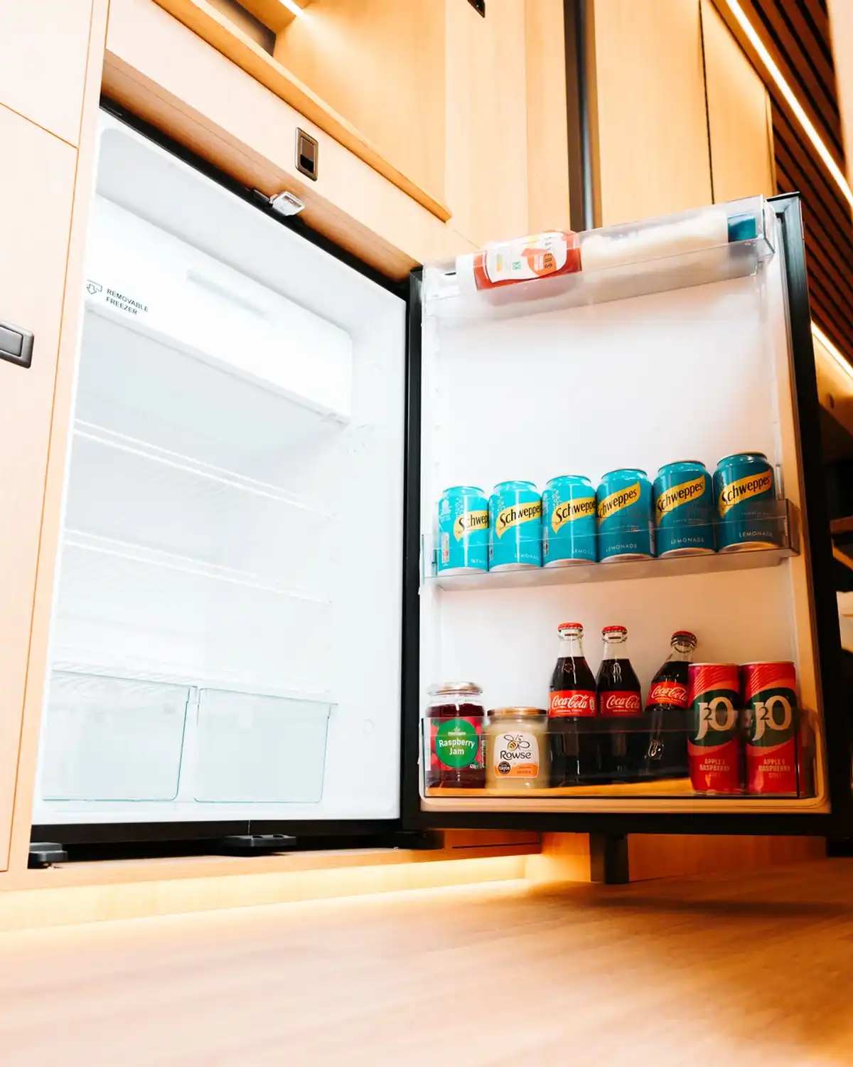 Fridge, bespoke 4x4 Mercedes Sprinter campervan