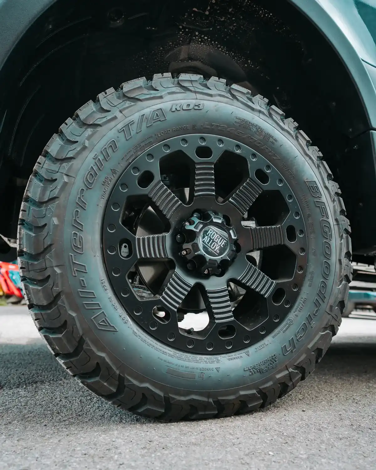 All-terrain wheels and tyres, bespoke 4x4 Mercedes Sprinter campervan