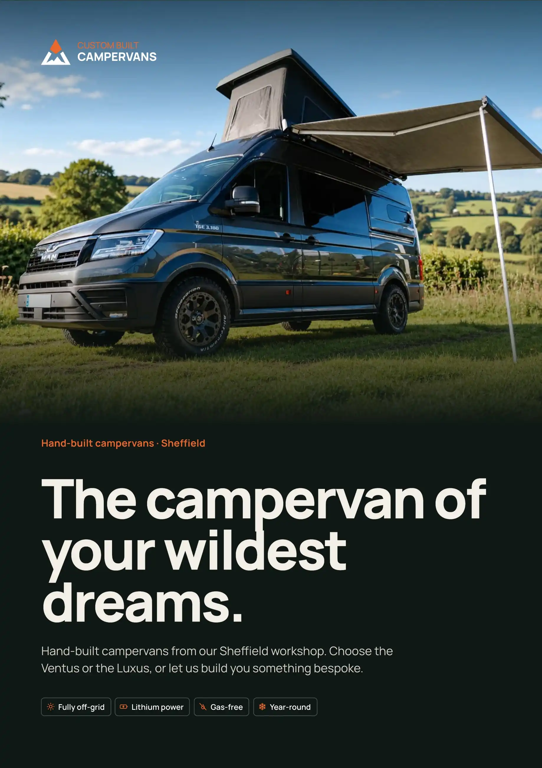 The Custom Built Campervans brochure cover