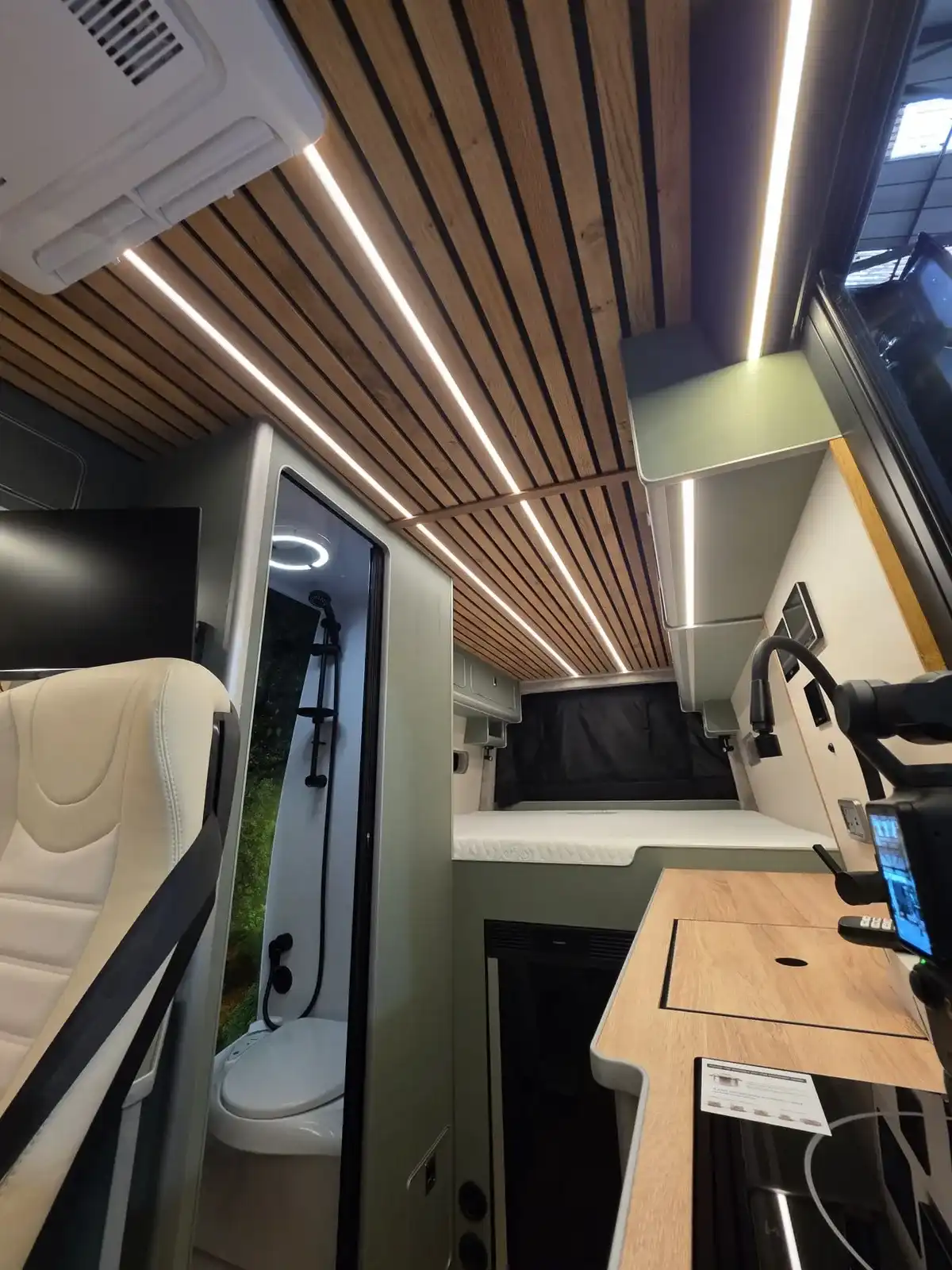 VW Crafter Luxus campervan conversion by Custom Built Campervans Sheffield - professional van conversion showing interior and exterior craftsmanship
