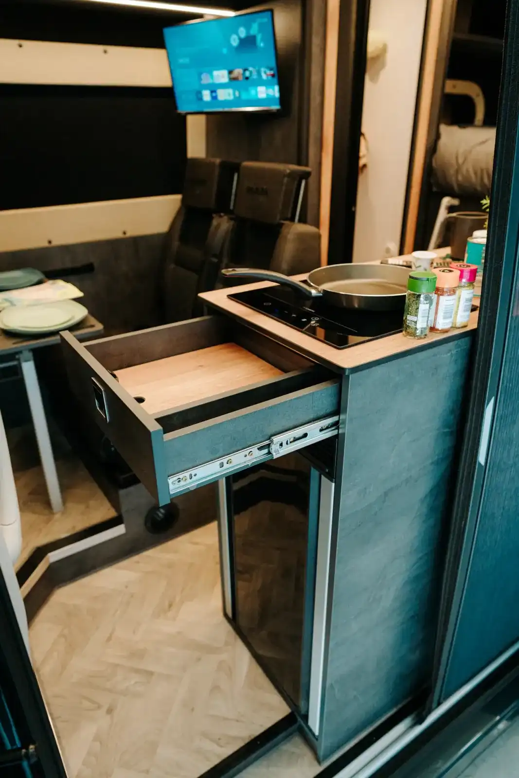 MAN TGE Ventus Pop-top campervan conversion by Custom Built Campervans Sheffield - professional van conversion showing interior and exterior craftsmanship