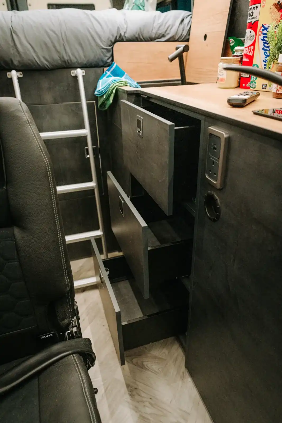 MAN TGE Ventus Pop-top campervan conversion by Custom Built Campervans Sheffield - professional van conversion showing interior and exterior craftsmanship