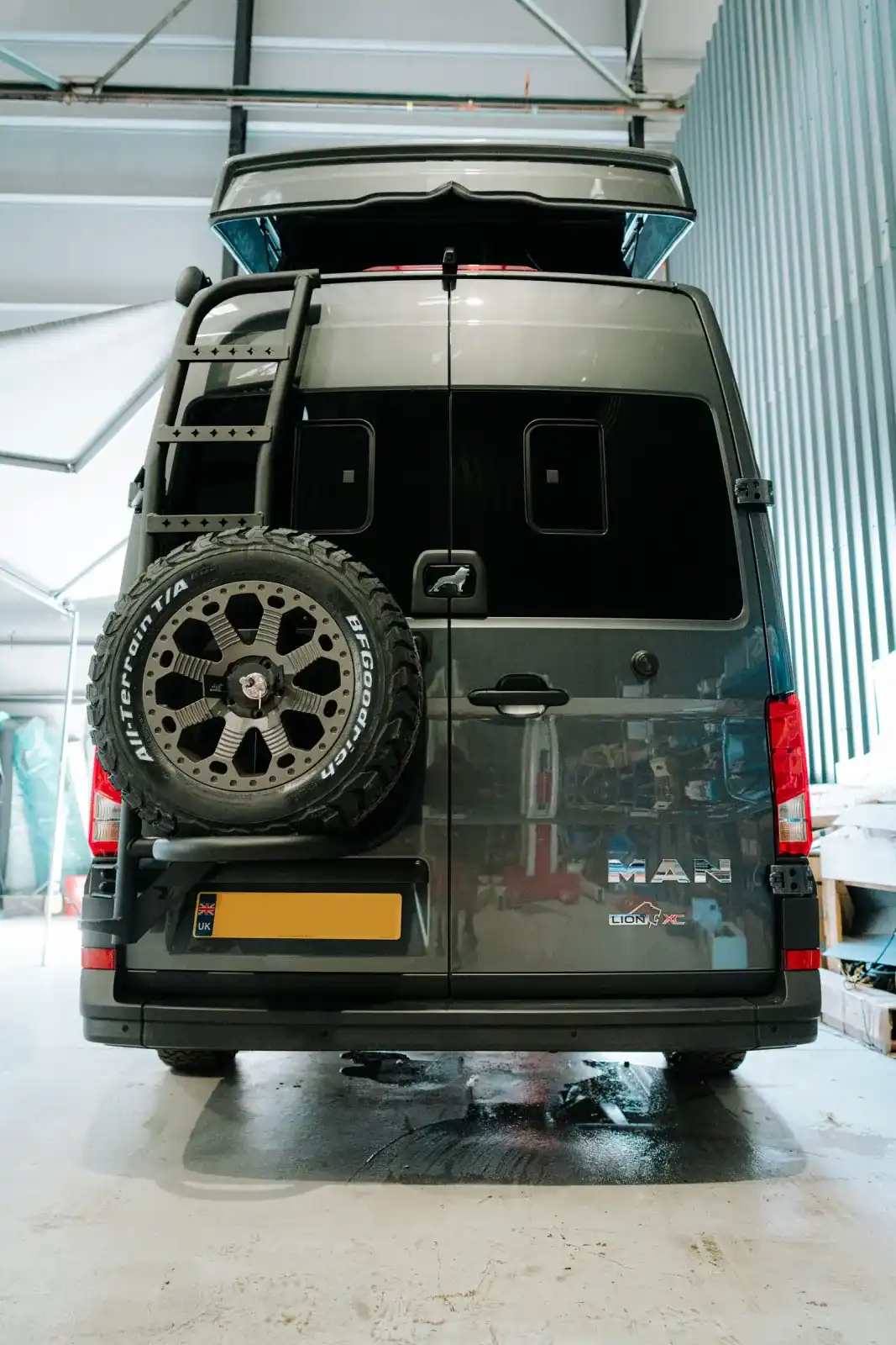 MAN TGE Ventus Pop-top campervan conversion by Custom Built Campervans Sheffield - professional van conversion showing interior and exterior craftsmanship