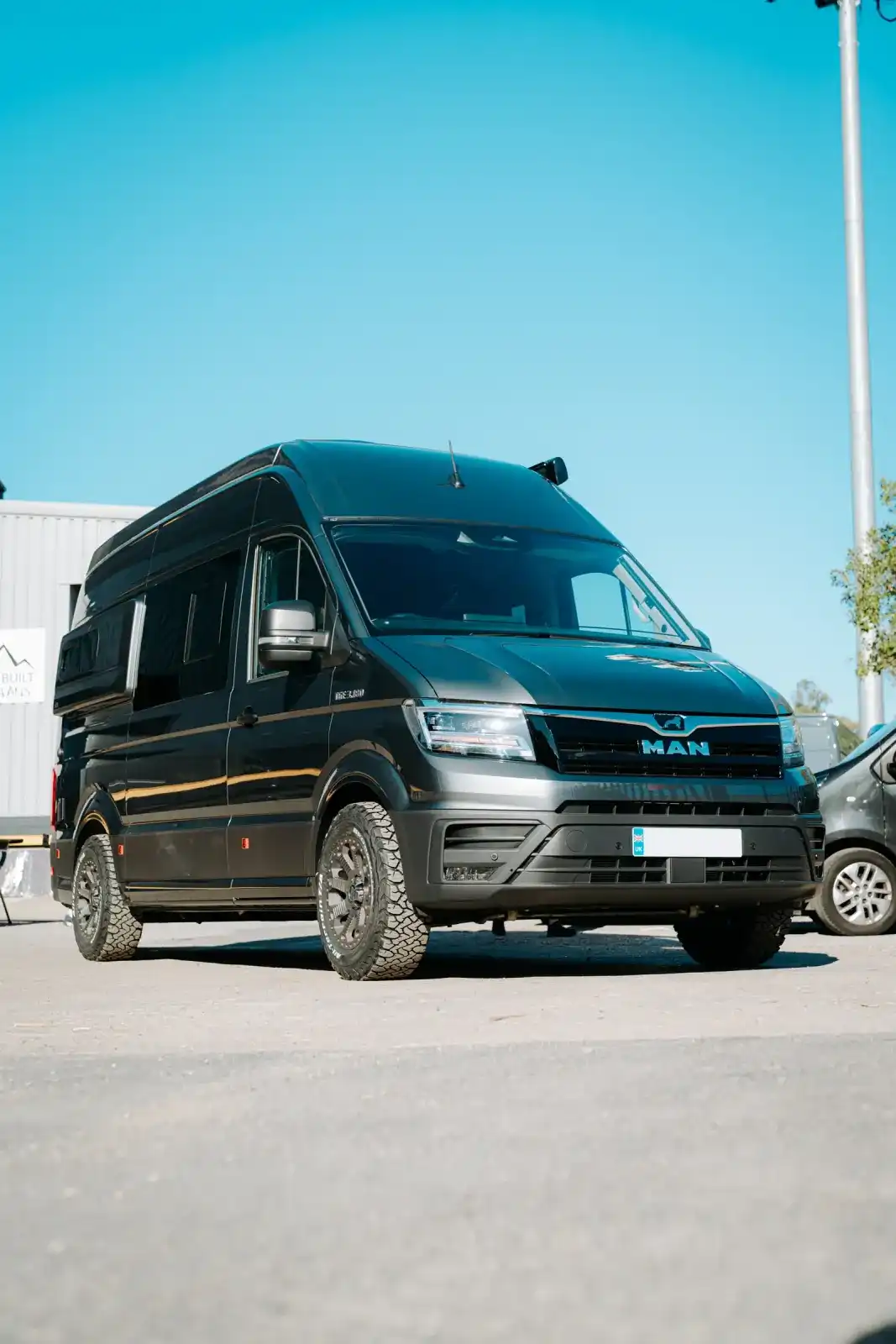 Ventus Pop-top campervan on a MAN TGE with the roof down
