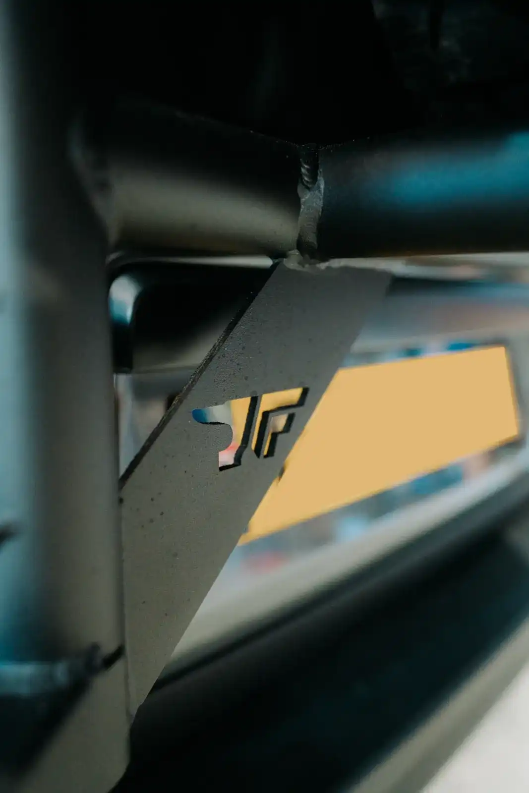 Rear ladder bracket on a Ventus Pop-top campervan